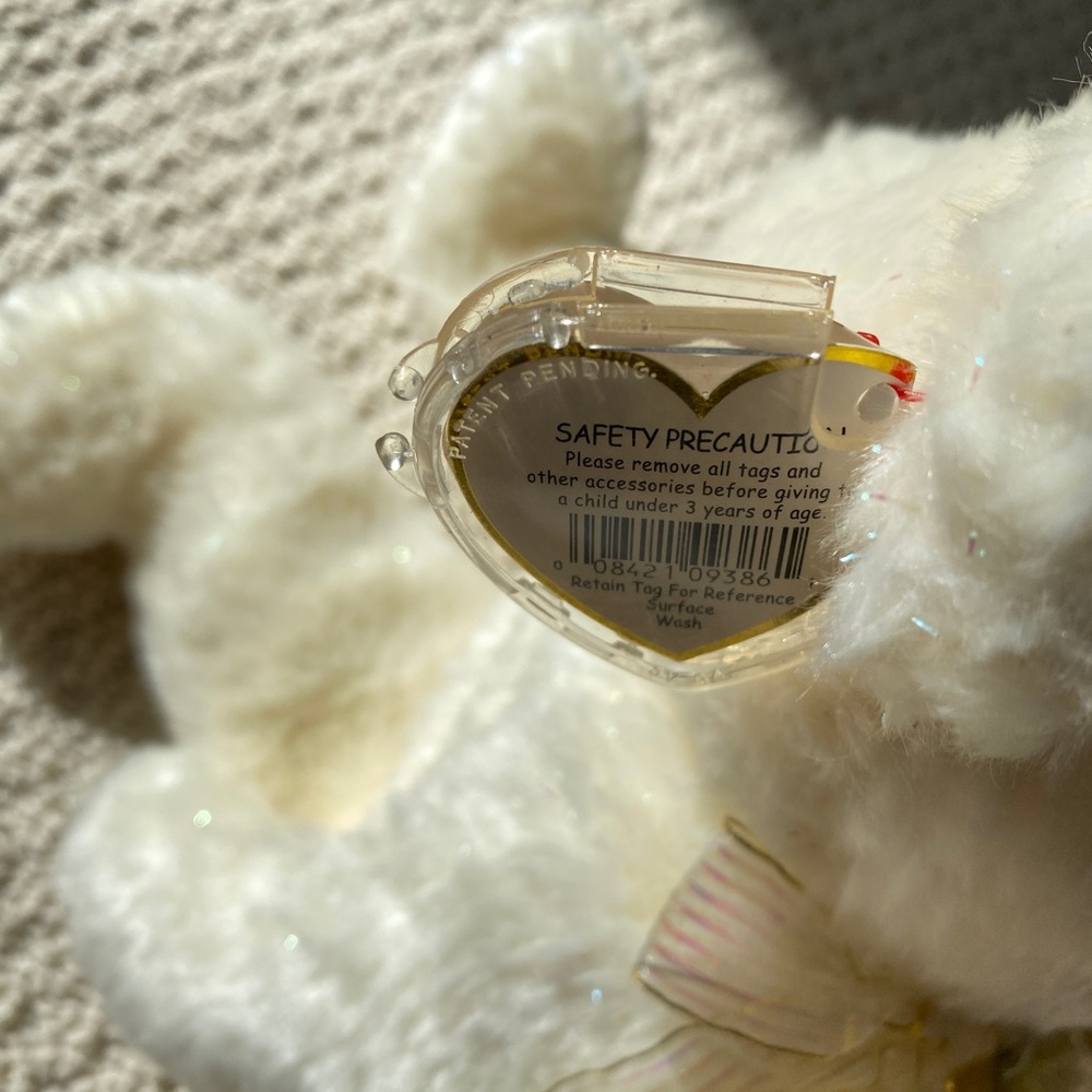Vintage TY Beanie Buddy Halo II Angel Bear with Gold Wings 2000 New with tag - Picture 5 of 17